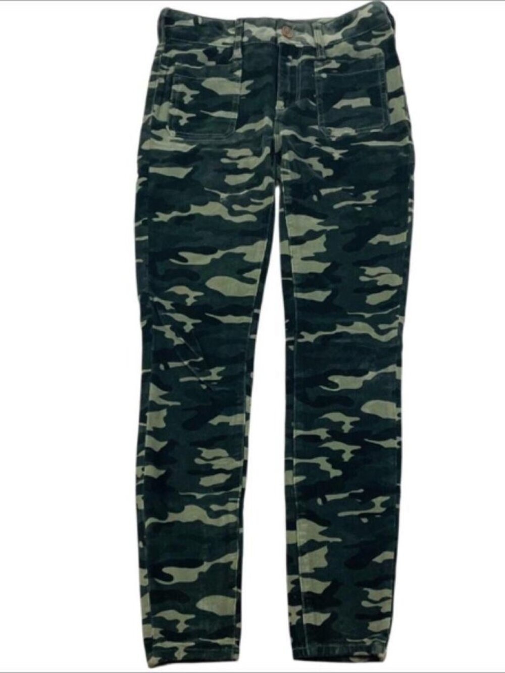 Pilcro And The Letterpress High-Rise Skinny Camouflage Corduroy Pants 26 Tall